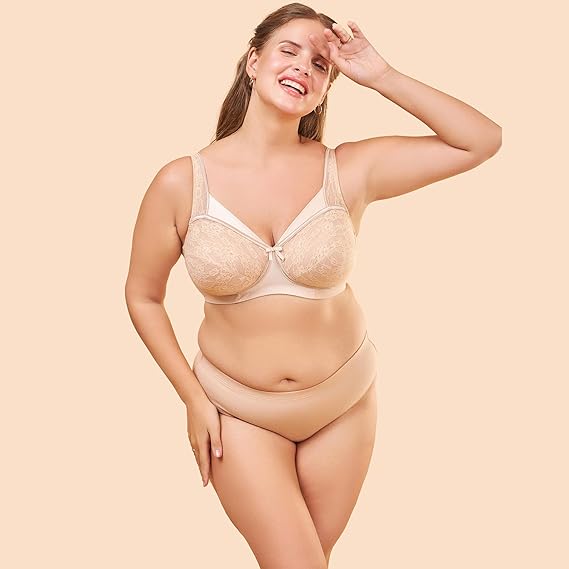 Enamor Women's Cotton Everyday Bra – Non-Padded, Wirefree, Full Coverage